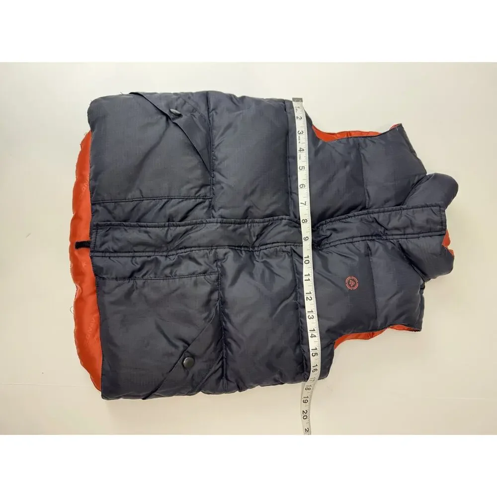 Vintage 2004 Old Navy Boys Down Filled Reversible Puffer Vest Navy Blue Youth S